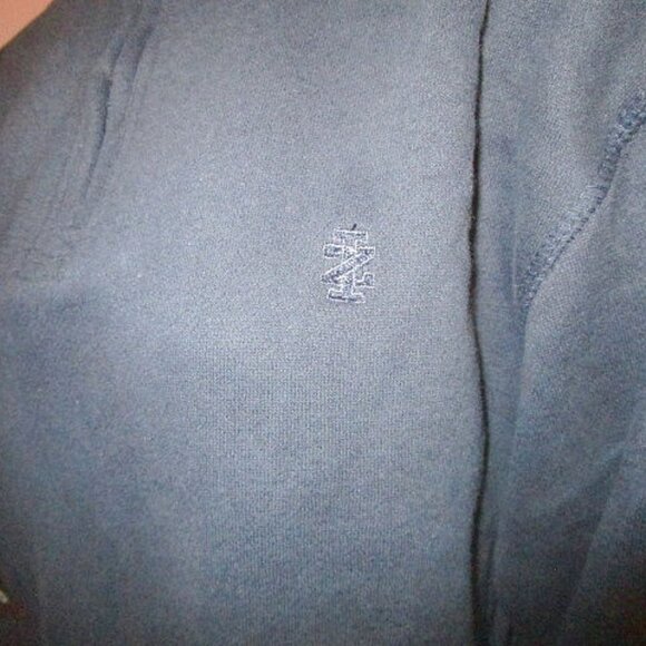 IZOD Mens Classic Quarter Zip Rugby Pullover Sweater Size M Peacoat Blue NWT - Picture 4 of 10